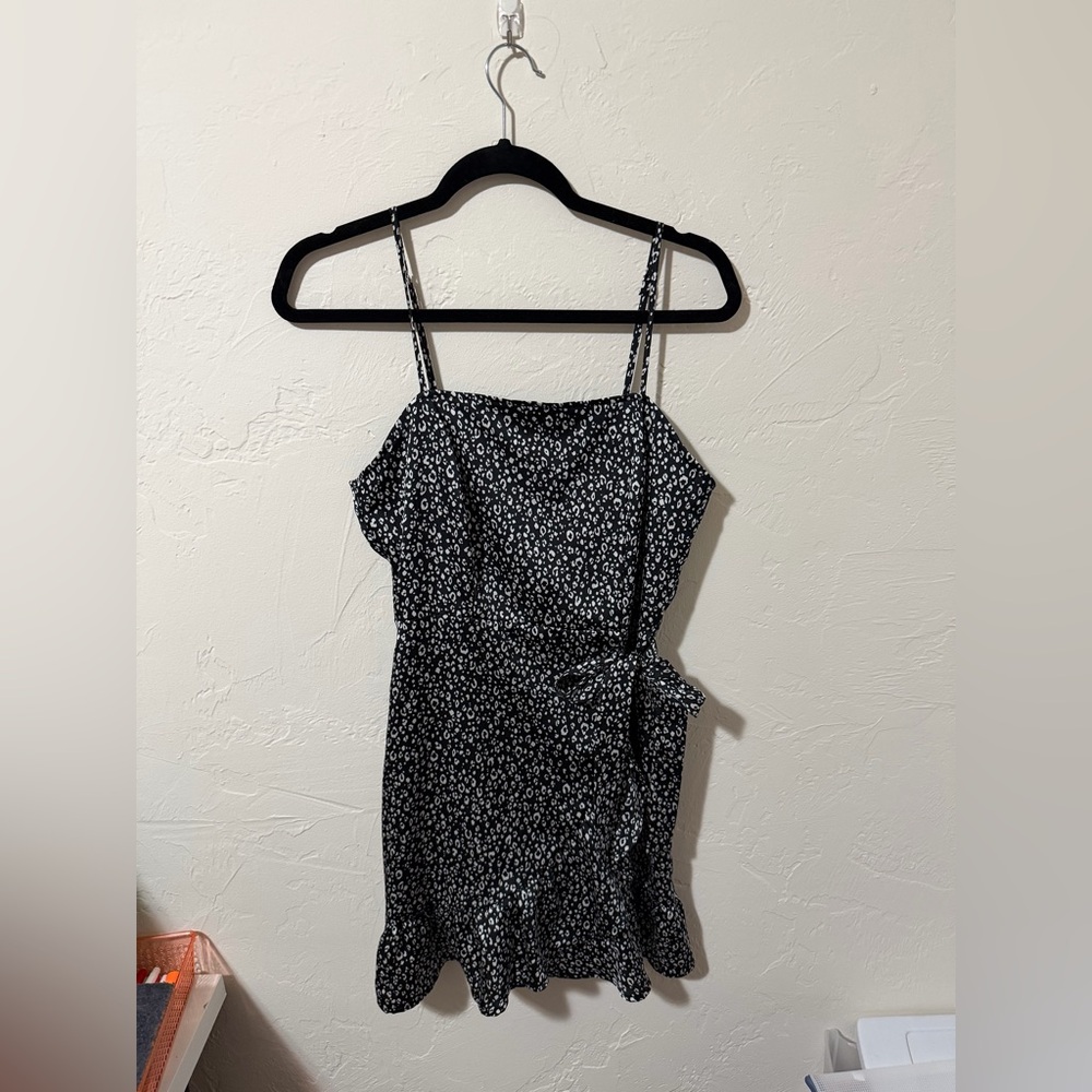 Altar'd State Black and White Floral Mini Dress